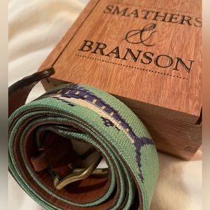 Smathers & Branson Needlepoint Marlin Belt